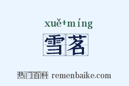 雪茗是什么意思的图片